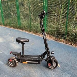 Foldable electric scooter with seat for adults